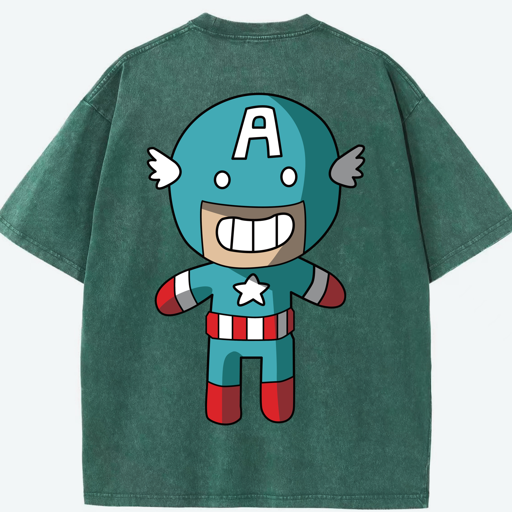 （画像用） アベンジャーズ The Avengers 綿100% ヴィンテージ風 半袖Tシャツ（背面プリント）